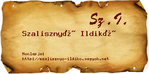 Szalisznyó Ildikó névjegykártya